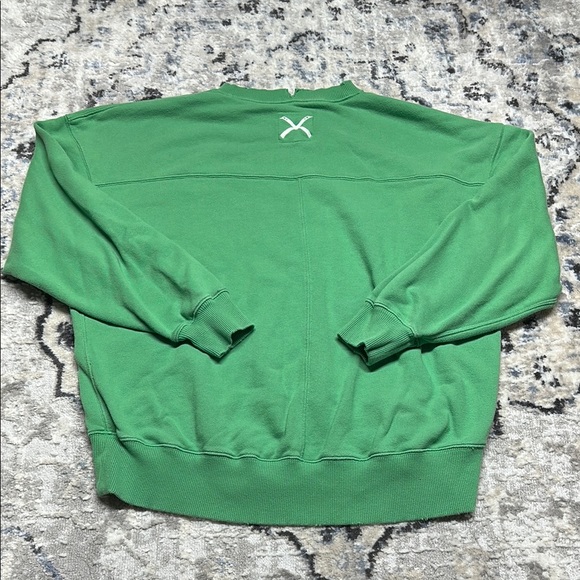 Aerie Green Crewneck Sweatshirt Ice Cold Ski Resort Patch XS - Picture 5 of 6